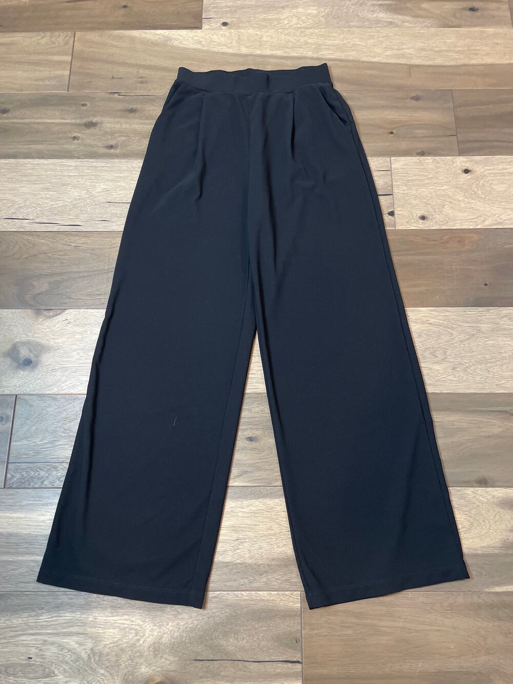 Halara Flex High Waisted Wide Leg Micro Black Pants Size S
